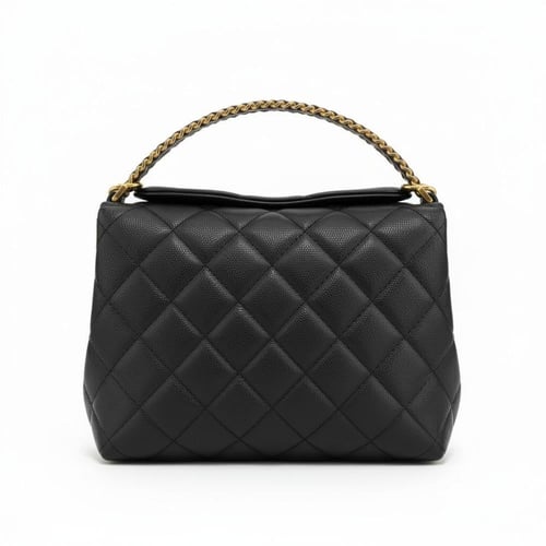 شنطة جلد أسود شانيل سيكوير3