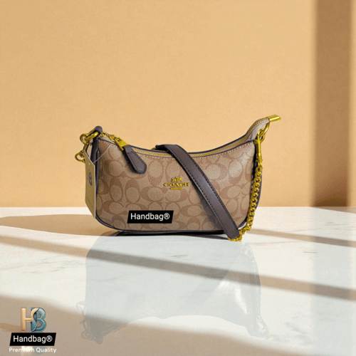 شنطة كوتش كلاسيك بني غامق كانافس