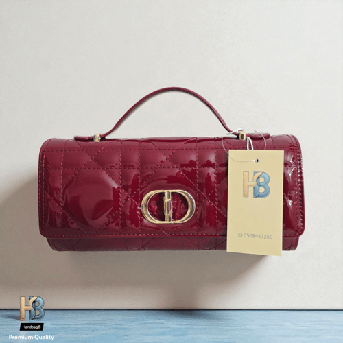 Dior Caro Macrocannage red حقيبة