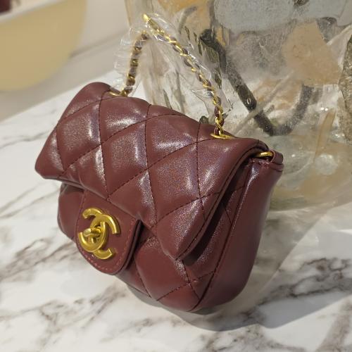 شنطة جلد شانيل سوبر ميني2