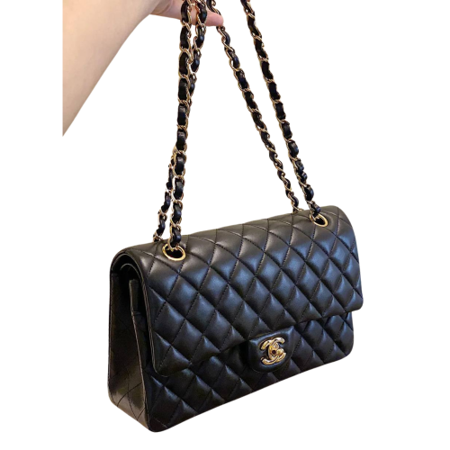 شانيل كلاسك مقاس 25cm -لوقو ذهبي