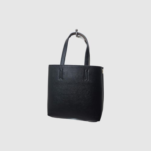 حقيبة ميو - جلد وسط - اسود