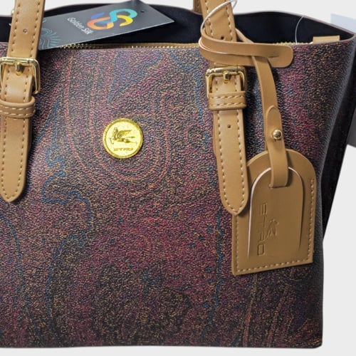 شنطة ايترو - راقية - كبير - لوقو علاق بني