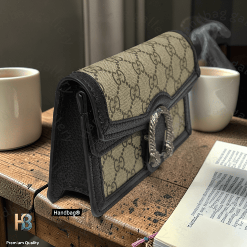 شنطة قوتشي ميني جينز رصاصي