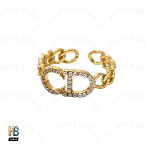 خاتم ديور ذهبي مزخرف فري سايز