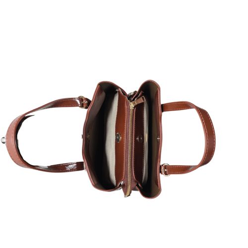 حقيبة ميو ليذر الأنيقة مقاس 25 بني