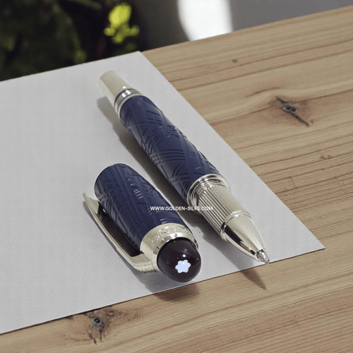 قلم مونت بلانك بلاك كلاسيك غطا بلو