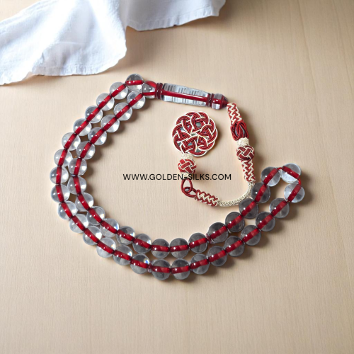 سبحة بكالايات دندوشة (نحاس) شفاف خيط أحمر
