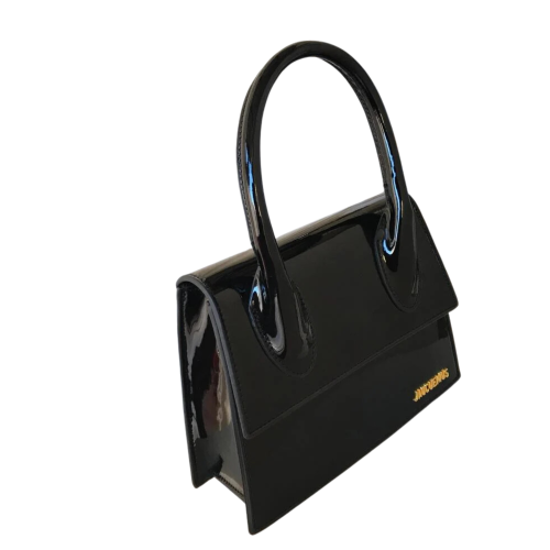 شنطه Jacquemus اسود لماع مقاس 22