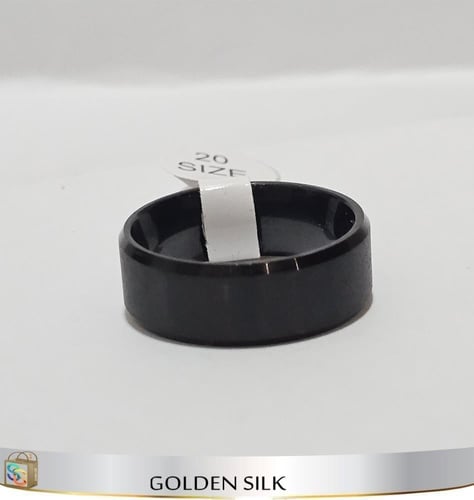 خاتم ستيل مبطن مطفي # 21