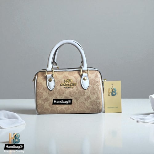 شنطة كوتش ميني RAWAN جلد وايت