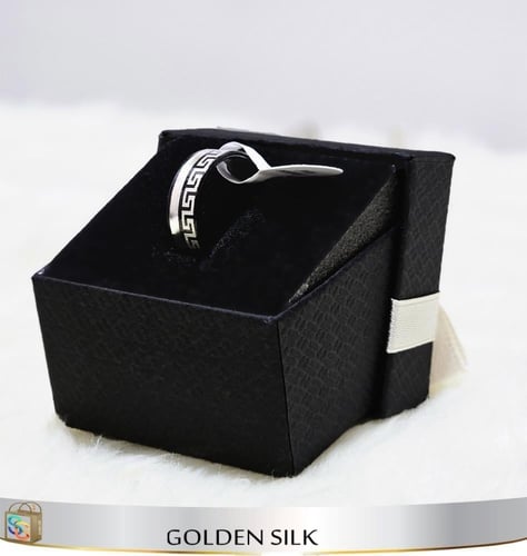 خاتم ستيل مبطن مزخرف # 21