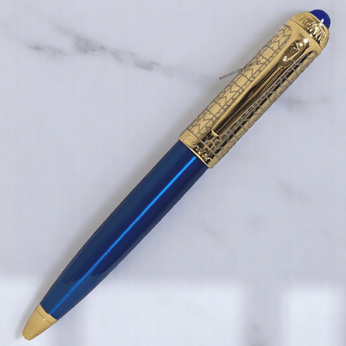 قلم كارتير الباشا نقش اسلامي ذهبي ازرق