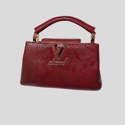 حقيبة يد كابسوين من lv عنابي جلد
