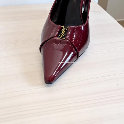 كعب سالوران عنابي لماع مقاس 40