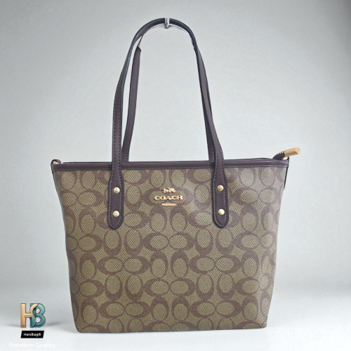 شنطة كوتش سيتي وسط بني 2 مع محفظة