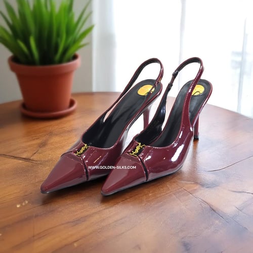 كعب سالوران عنابي لماع مقاس 40