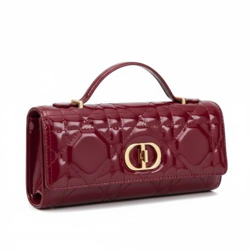 Dior Caro Macrocannage red حقيبة