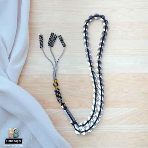 سبحة كويتية اسود شفاف