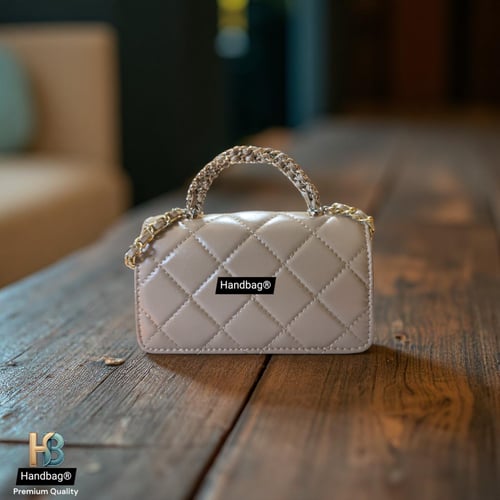 شنطة جلد بيج شانيل ميني