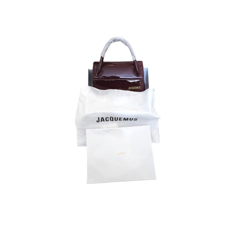 شنطه Jacquemus عنابي لماع