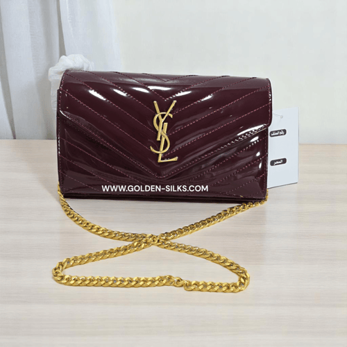 شنطة كتف Saint Laurent عنابي