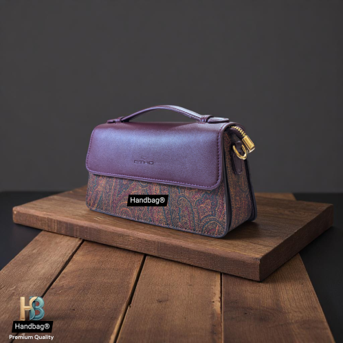 شنطة ايترو STYLISH وسط برغندي