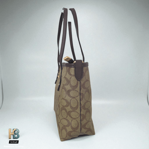 شنطة كوتش سيتي وسط بني 2 مع محفظة