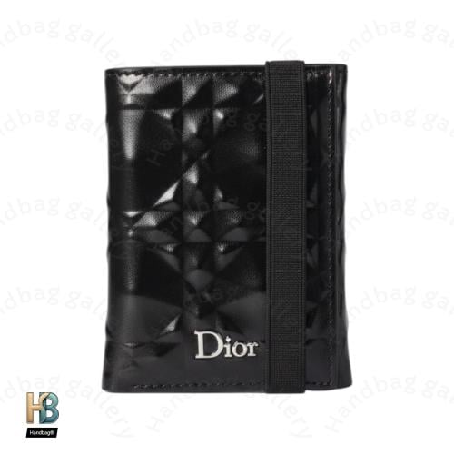 محفظة ديور جلد أسود كلاسيك