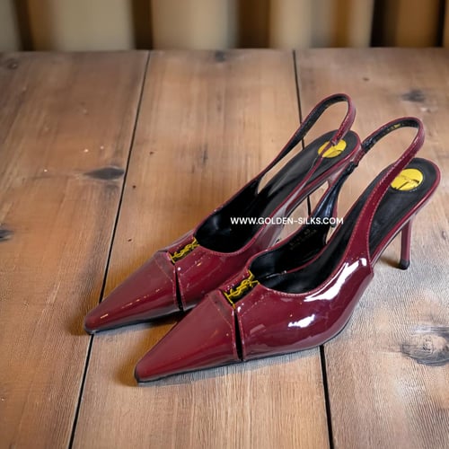 كعب سالوران عنابي لماع مقاس 41