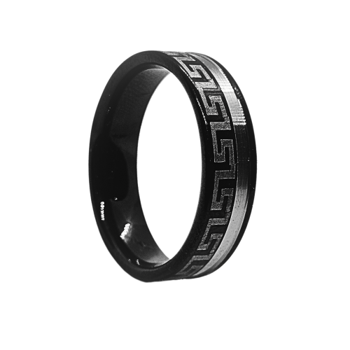 خاتم ستيل مبطن مزخرف # 21