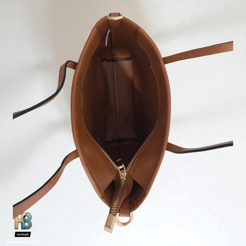 شنطة كوتش سيتي وسط بني 3 مع محفظة