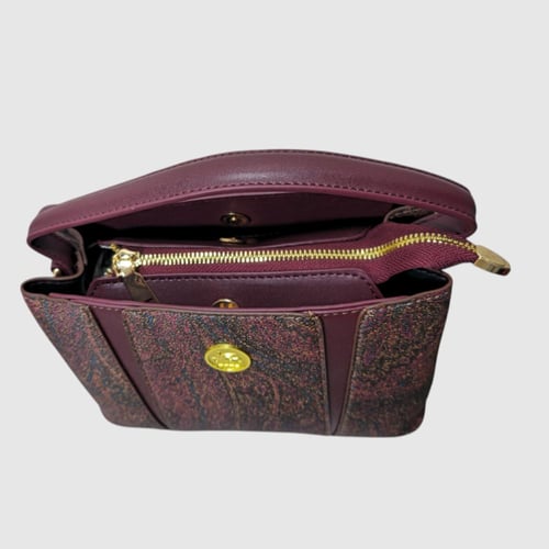 شنطة ايترو - راقية - وسط- لوقو علاق عنابي