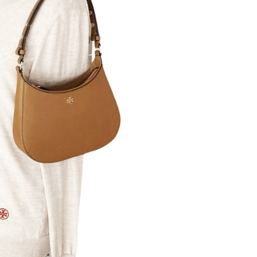 Tory Burch Emerson Saffiano Leather بني