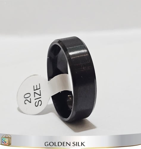 خاتم ستيل مبطن مطفي # 21