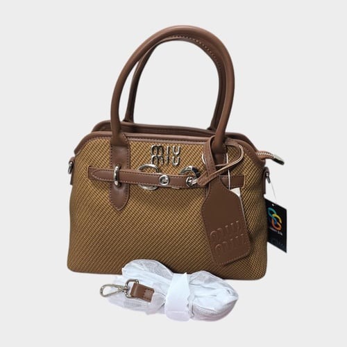 حقيبة ميو - موديل حديث مع لوقو علاق - سكري - وبني