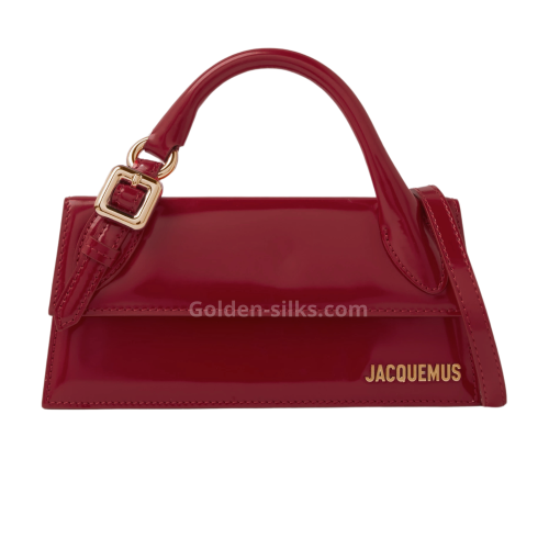 شنطة Jacquemus عنابي لماع