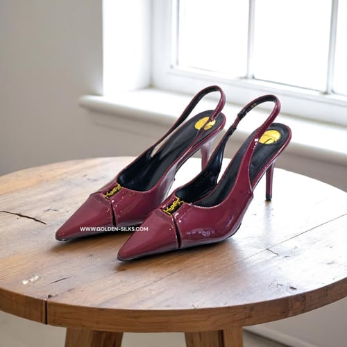 كعب سالوران عنابي لماع مقاس 40