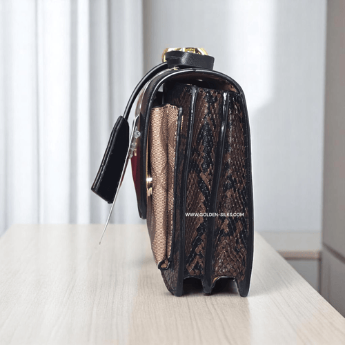 حقيبة كوتش تابي اسود بني سنيك