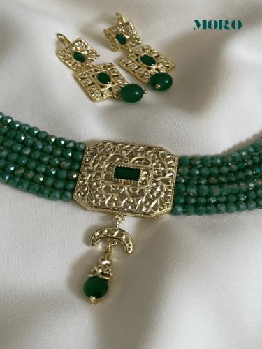 طقم اكسسوار مغربي لون اخضر