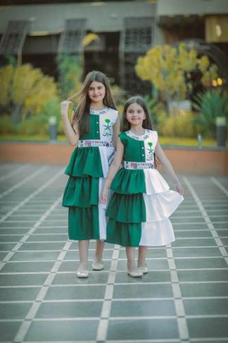 فستان بناتي اليوم الوطني بالاسم