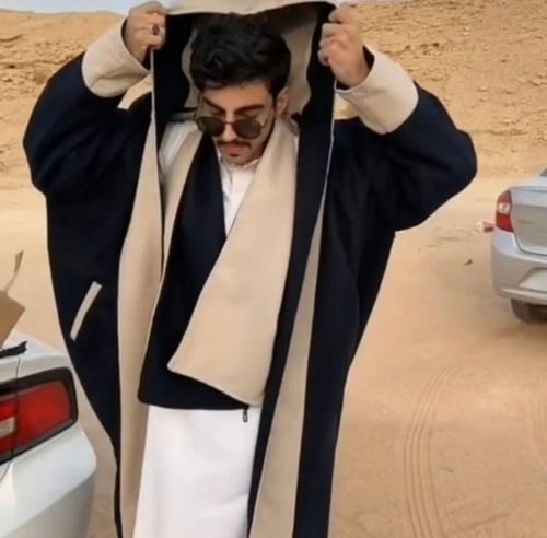 فروه رجالية دبل فيس مع شال سكري