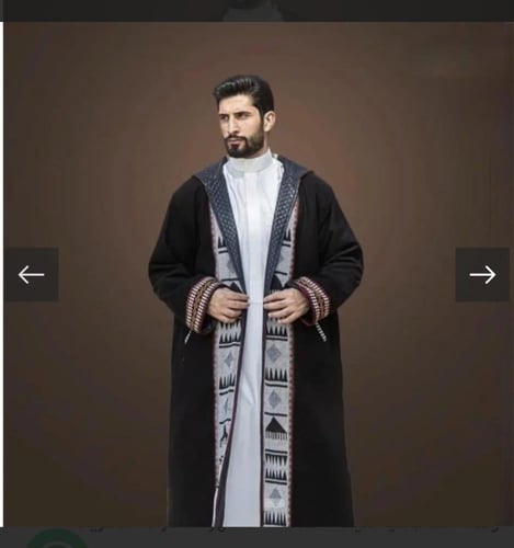 فروة رجالية دبل فيس بلون جملي مع اسود