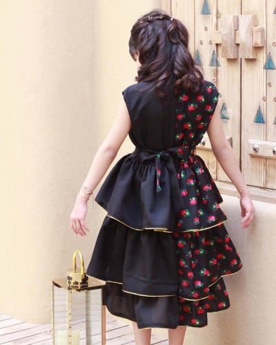 فستان بطبقات الشالكي