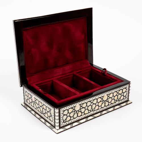 صندوق خشب مطعم من الصدف الطبيعي