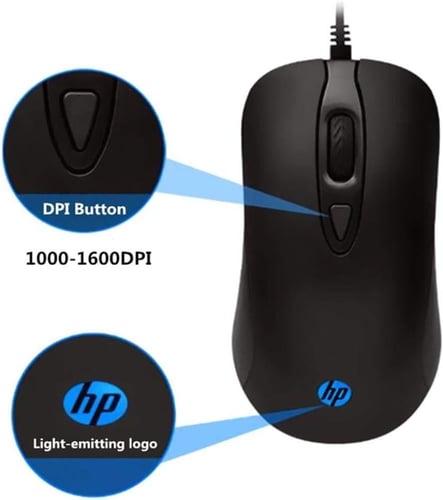 مجموعة ماوس و لوحة مفاتيح ألعاب سلكية HP km100 USB