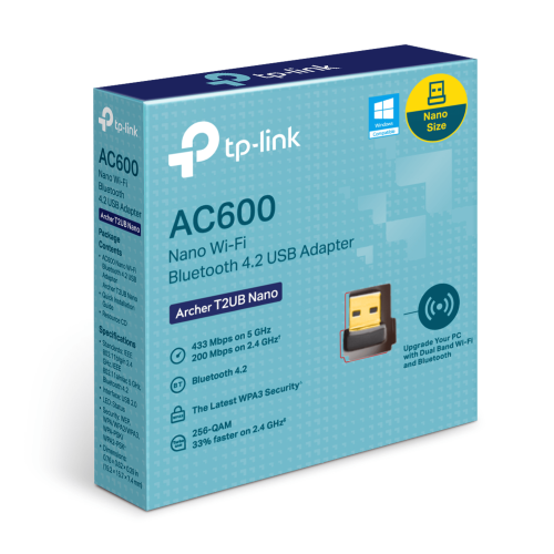 محول واي فاي وبلوتوث USB صغير AC600 بتقنية 4.2