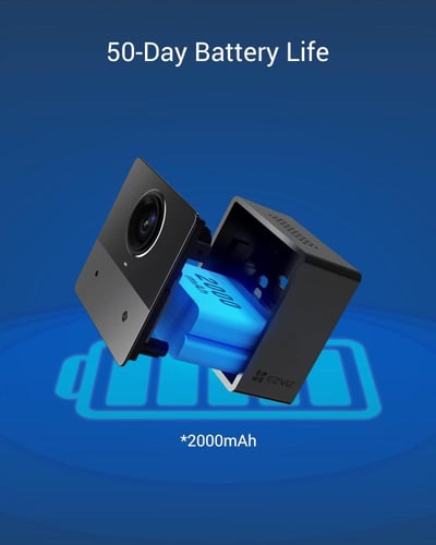 كاميرا داخلية EZVIZ ببطارية بدقة 2 ميجابكسل مع قاع...