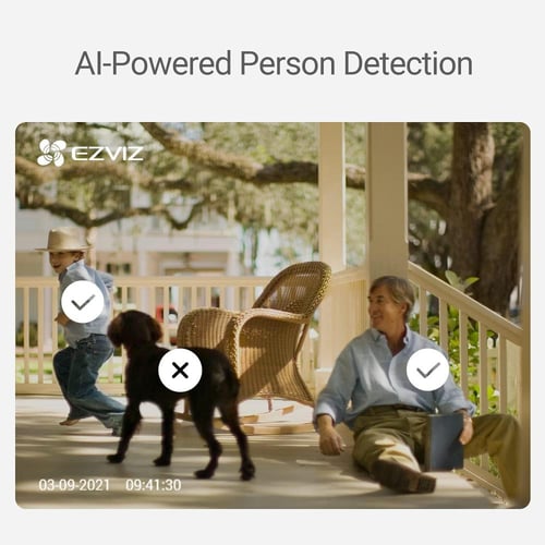 كاميرا مراقبة EZVIZ LC3 خارجية 4MP مع كشاف إضاءة ذ...
