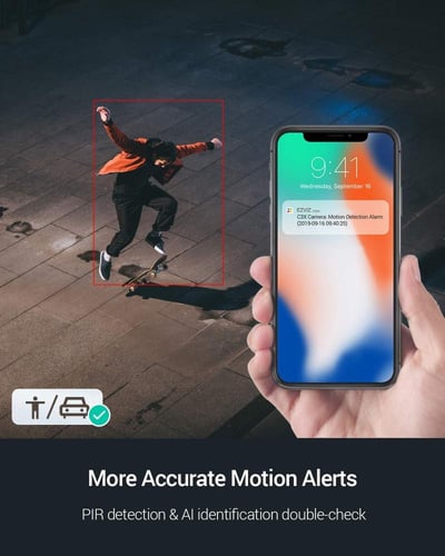 كاميرا مراقبة خارجية Wi-Fi بعدستين بدقة عالية مع ر...